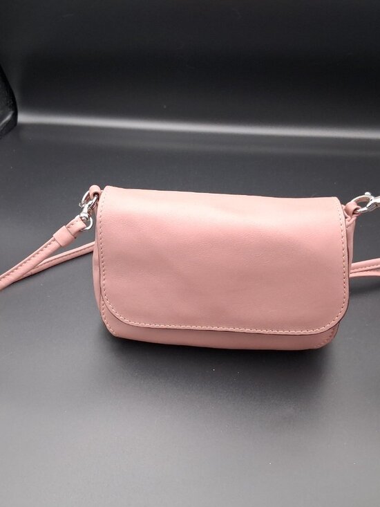 Gianni Conti Handbags - Gianni Conti Dusty Pink Leather Mini Crossbody Bag Detachable Leather Strap